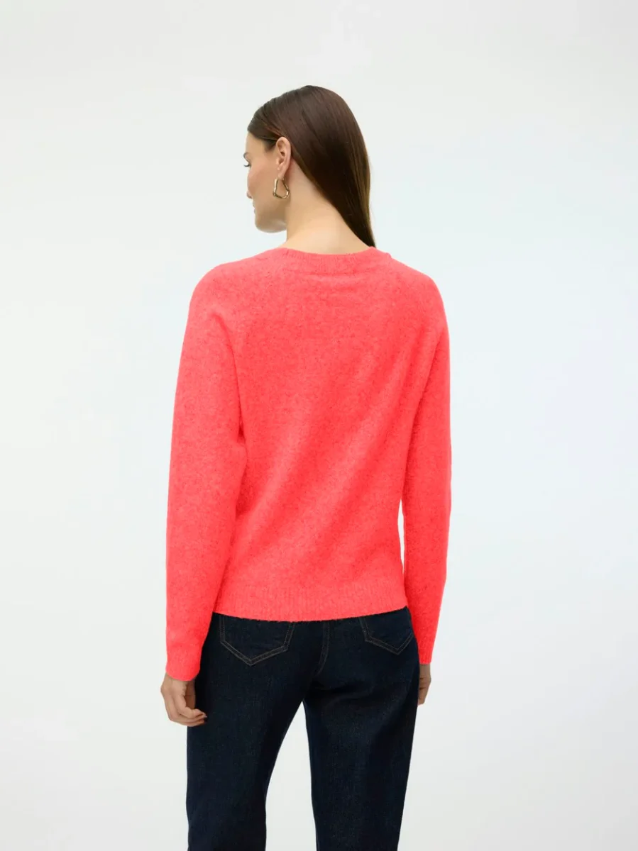 Vmdoffy Ls O-neck Blouse Ga Noos - Rood Melee - Afbeelding 4
