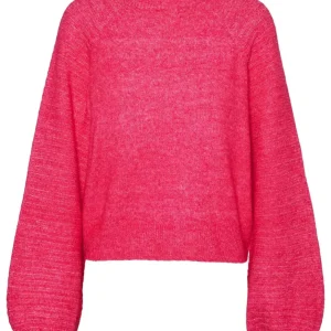 Vmlinda Ls Highneck Pullover Ga - Fuchsia