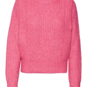 Vmhazel Ls O-neck Pullover Ga Boo - Fuchsia