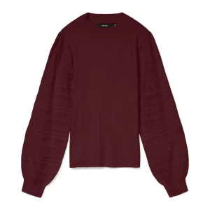 Vmnewlimone Ls Highneck Pullover Boo - Fuchsia