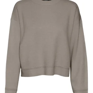 Vmgold Piping Ls O-neck Pullover Ga - Taupe
