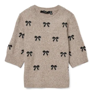 Vmdoffy Intarsia 2/4 O-nk Pullov Ga Noos - Bruin Dessin