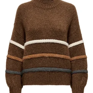 Jdykilian L/s Stripe Pullover Knt - Bruin Dessin