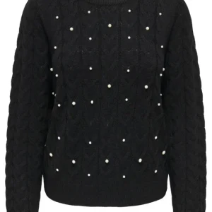 Jdycarmen L/s O-neck Pearl Pullover Knt - Zwart