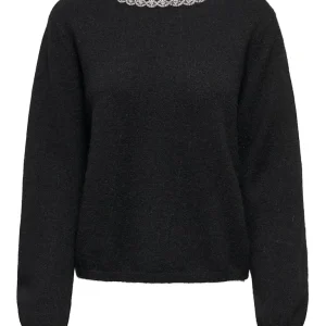 Jdyalva Life L/s Embellish Pullover Knt - Zwart