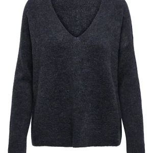 Jdyelanora L/s V-neck Pullo. Knt Noos - Zwart