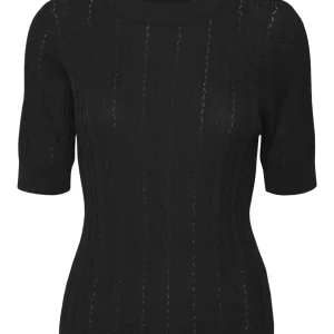 Vmmorena 2/4 O-neck Pullover Ga Boo - Zwart