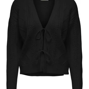 Onlfia Ls String Cable Cardigan Knt - Zwart