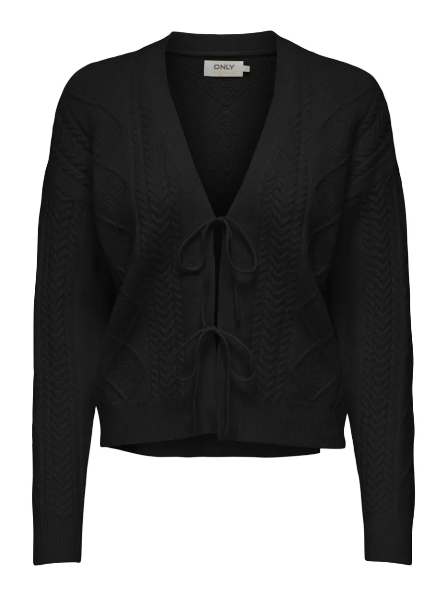 Onlfia Ls String Cable Cardigan Knt - Zwart - Afbeelding 2