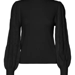 Vmlimone Ls Highneck Pullover Ga Bo - Zwart