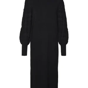 Vmlimone Ls Highneck Calf Dress Ga - Zwart