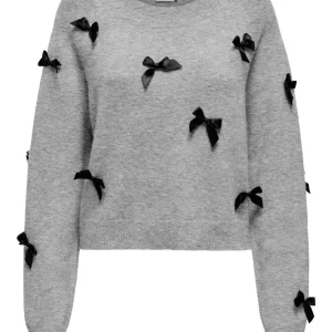 Onlnoelle Life Ls Bow Pullover Ex K - Grijs