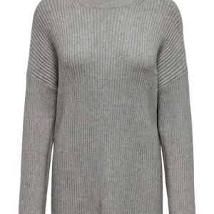 Onlkatia Ls Loose Highneck Cc Knt - Grijs