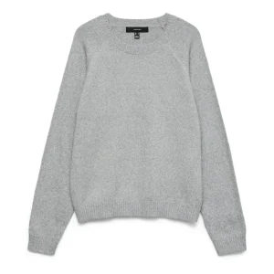 Vmdoffyshine Ls O-neck Blouse Rep Noos - Lichtgrijs