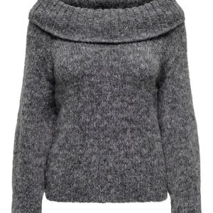 Onlmarie Ls Off Shoulder Knt - Antraciet