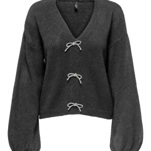 Onldonna Ls V-neck Pullover Ex Knt - Antraciet