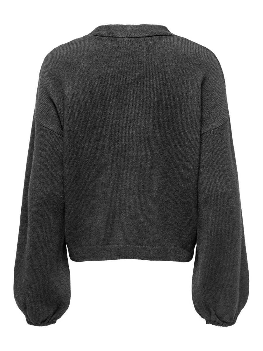 Onldonna Ls V-neck Pullover Ex Knt - Antraciet - Afbeelding 3