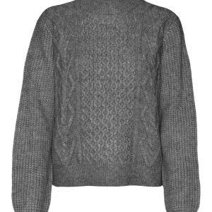 Vmuniverse Ls Highneck Pullover - Grijs Melee