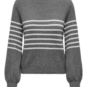 Jdylayla L/s Hn Stripe Pullover Knt - Grijs Melee