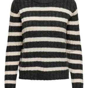 Jdymiley L/s O-neck Stripe Pullover - Grijs Dessin