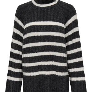 Jdymiley L/s Long Stripe Pullov Knt - Grijs Dessin