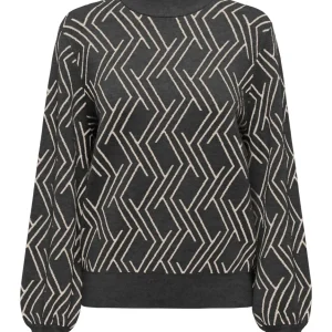 Onlanny Ls Jq O-neck Knt - Grijs Dessin