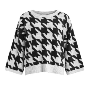Vmvalentina Ls Cowneck Pullover - Zwart Dessin