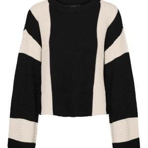 Vmgigi Ls O-neck Pullover Lcs Rep - Zwart Dessin