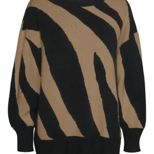 Vmnancy Ls O-neck Long Pullover Boo - Zwart Dessin