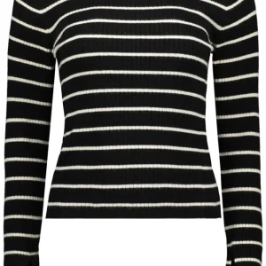 Vmgold Rib Ls O-neck Pullover - Zwart Dessin