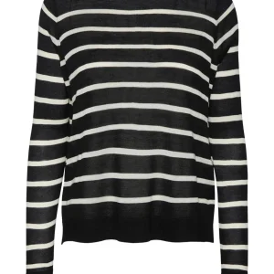 Vmnova Ls O-neck Pullover Ga Noos - Zwart Dessin