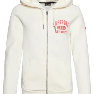 Vintage Atleatic Zip Hood - Off-white