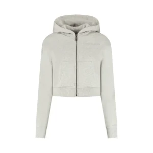Cropped Zip Hoodie - Grijs Melee