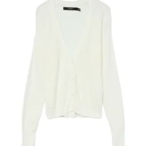 Vmnewlexsun Ls Short V-neck Car Ga - Off-white