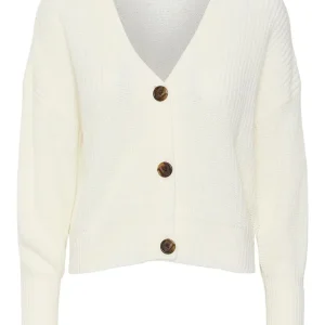 Vmlea Ls V-neck Cuff Cardigan Noos - Off-white