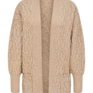 Jdybliss Ls Open Long Cable Cardiga - Zand