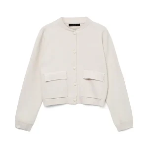 Vmapple Ls O-neck Bomber Cardigan G - Beige