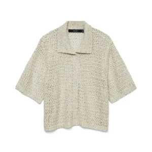 Vmleilani Glitter 2/4 Poloneck Card - Beige