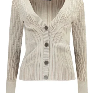 Arielle Cardi Ls Swtr - Zand Dessin