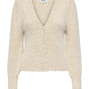 Onlrosette Ls Cardigan Cs Knt - Ecru Dessin