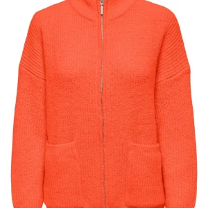 Onlkaja Life Ls Zip Cardigan Cc Knt - Oranje