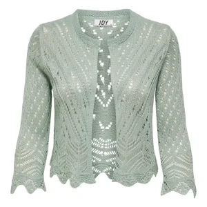 Jdysun 3/4 Cropped Cardigan Knt - Oud Groen