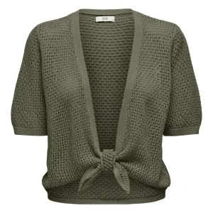 Jdymehedi 2/4 Short Tie Cardigan Kn - Donkergroen