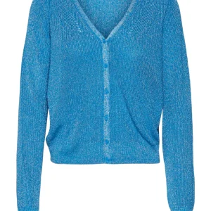 Vmnewlex Shine Ls Short V-neck Card - Kobalt