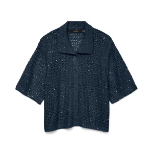 Vmleilani Glitter 2/4 Poloneck Card - Navy