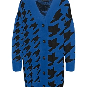Vmmira Ls V-neck Long Cardigan - Blauw Dessin
