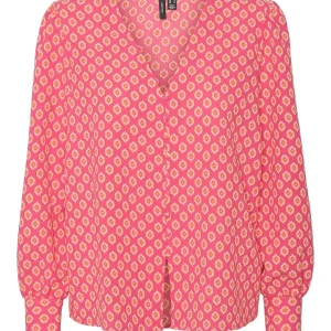 Vmimoa L/s Shirt Wvn Btq - Framboos