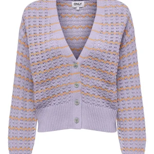 Onlasa Ls V-neck Cardigan Cc Cs Knt - Paars Dessin