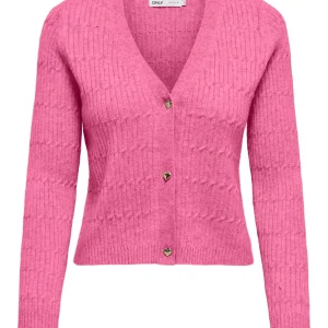 Onlkatia Ls Vneck Cardi Knt Noos - Roze
