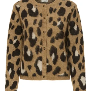 Jdykayla Life L/s Jacq O-neck Cardi Knt - Bruin Dessin